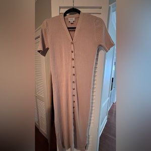 Seraphine Rib Knot Maternity and Nursing Dress